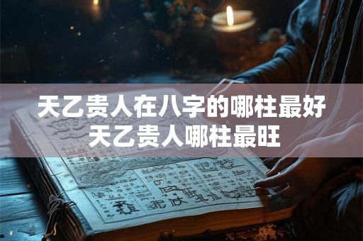 天乙贵人在八字的哪柱最好 天乙贵人哪柱最旺 天乙贵人在八字的哪柱最好 天乙贵人哪柱最旺