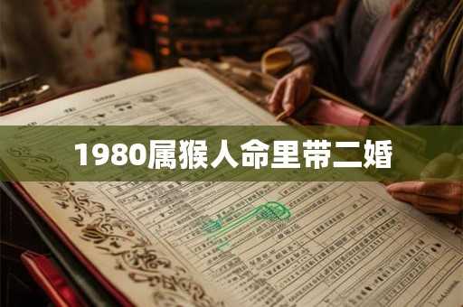 1980属猴人命里带二婚 1980属猴人命里带二婚