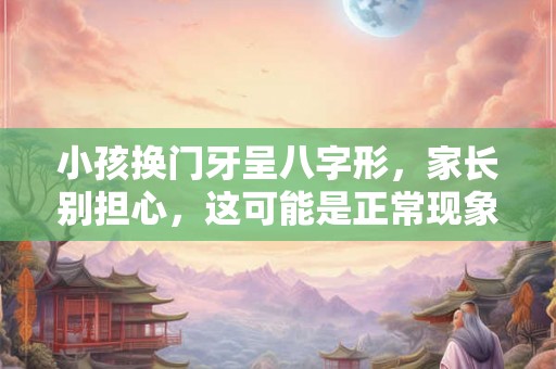 小孩换门牙呈八字形，家长别担心，这可能是正常现象