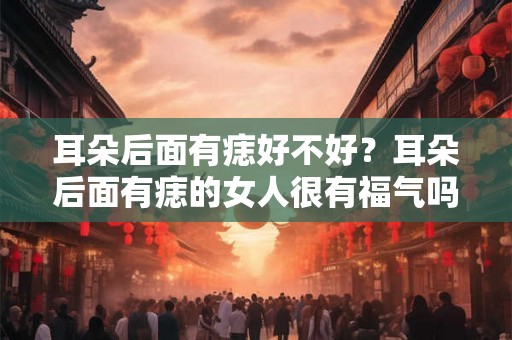 耳朵后面有痣好不好？耳朵后面有痣的女人很有福气吗？