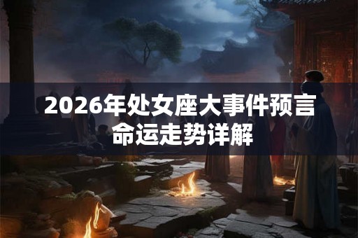 2026年处女座大事件预言 命运走势详解