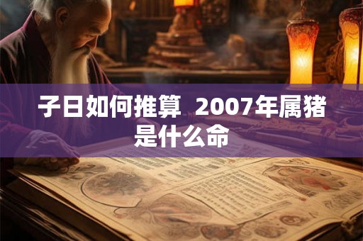 子日如何推算 2007年属猪是什么命 子日如何推算 2007年属猪是什么命