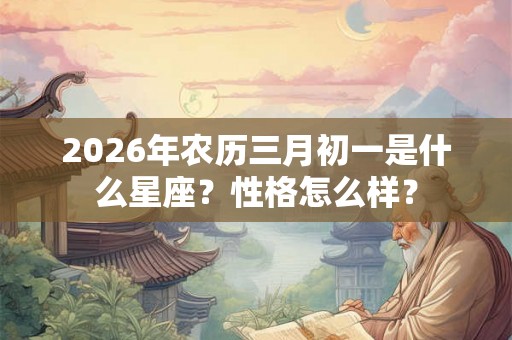 2026年农历三月初一是什么星座？性格怎么样？
