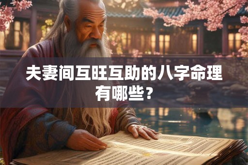 夫妻间互旺互助的八字命理有哪些？