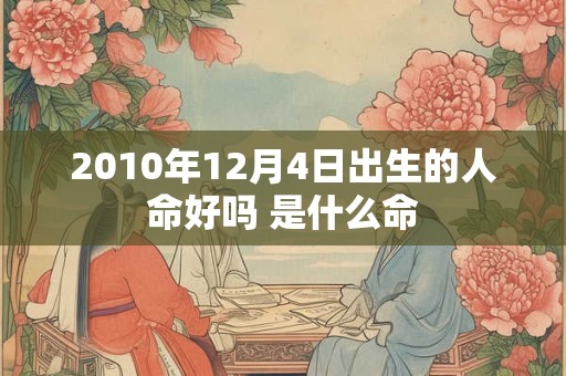 2010年12月4日出生的人命好吗 是什么命 2010年12月4日出生的人命好吗 是什么命