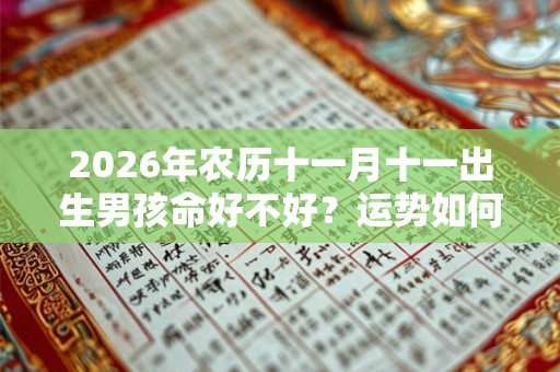 2026年农历十一月十一出生男孩命好不好？运势如何？