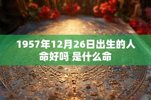 1957年12月26日出生的人命好吗 是什么命
