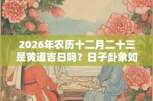2026年农历十二月二十三是黄道吉日吗?日子卦象如何? 2026年农历十二月二十三是黄道吉日吗?日子卦象如何?