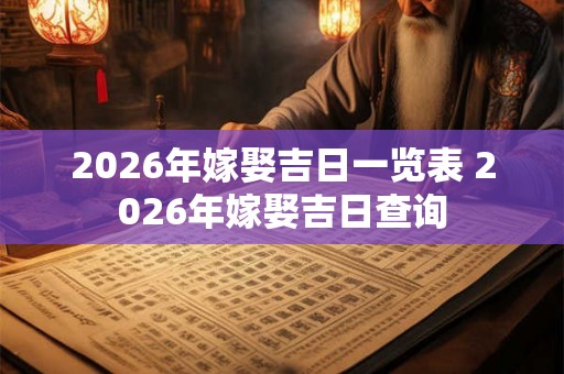 2026年嫁娶吉日一览表 2026年嫁娶吉日查询 2026年嫁娶吉日一览表 2026年嫁娶吉日查询