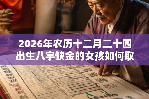 2026年农历十二月二十四出生八字缺金的女孩如何取名