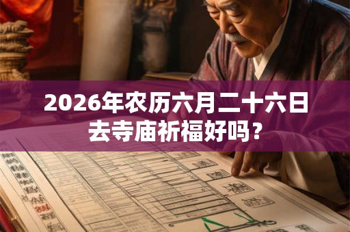 2026年农历六月二十六日去寺庙祈福好吗？