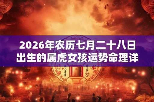 2026年农历七月二十八日出生的属虎女孩运势命理详解