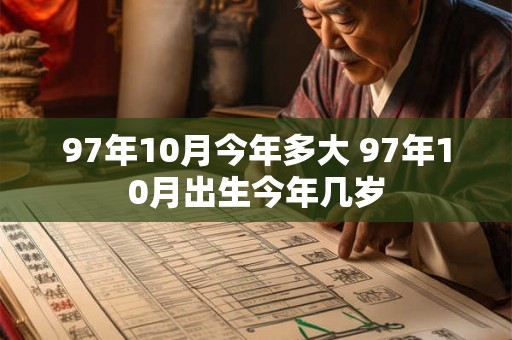 97年10月今年多大 97年10月出生今年几岁