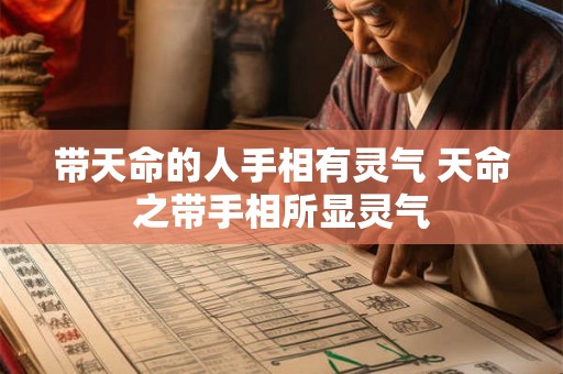 带天命的人手相有灵气 天命之带手相所显灵气