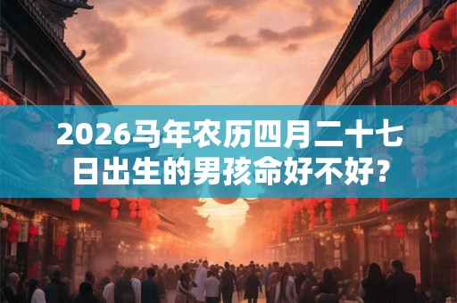 2026马年农历四月二十七日出生的男孩命好不好？
