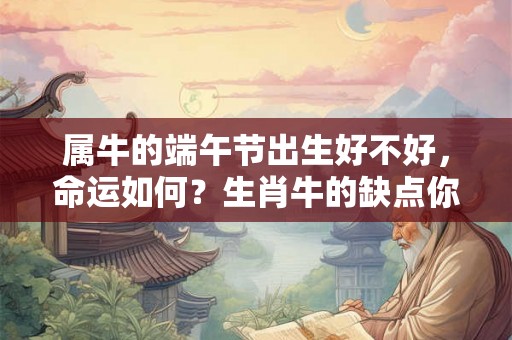 属牛的端午节出生好不好，命运如何？生肖牛的缺点你知道吗？