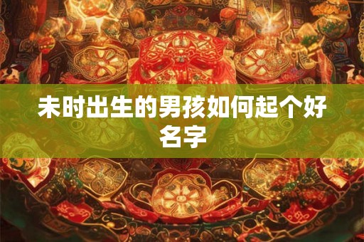 未时出生的男孩如何起个好名字