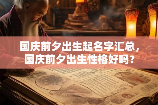 国庆前夕出生起名字汇总,国庆前夕出生性格好吗? 国庆前夕出生起名字汇总,国庆前夕出生性格好吗?