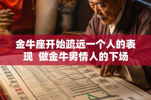 金牛座开始疏远一个人的表现  做金牛男情人的下场