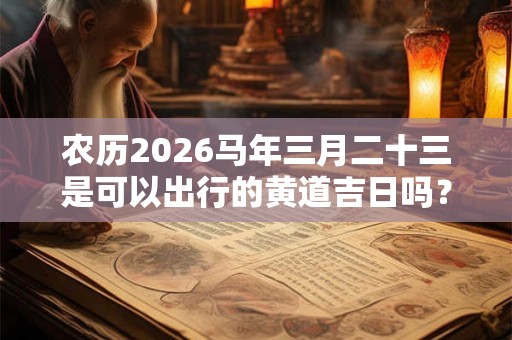农历2026马年三月二十三是可以出行的黄道吉日吗? 农历2026马年三月二十三是可以出行的黄道吉日吗?