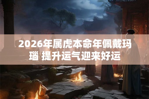 2026年属虎本命年佩戴玛瑙 提升运气迎来好运