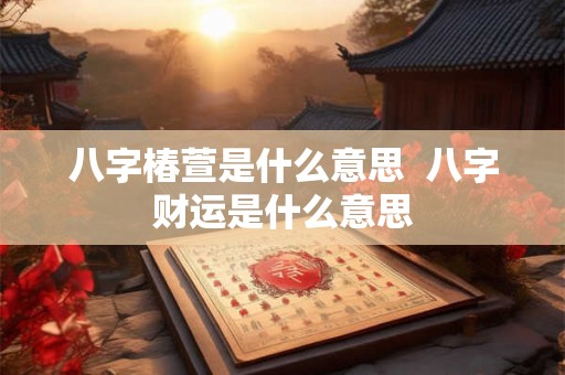 八字椿萱是什么意思  八字财运是什么意思