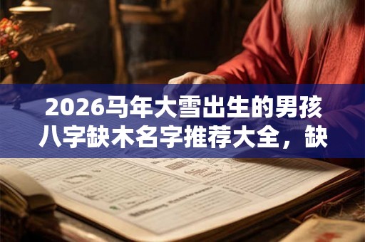 2026马年大雪出生的男孩八字缺木名字推荐大全，缺木的危害