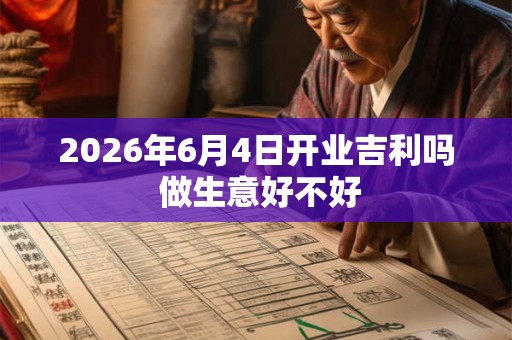 2026年6月4日开业吉利吗 做生意好不好
