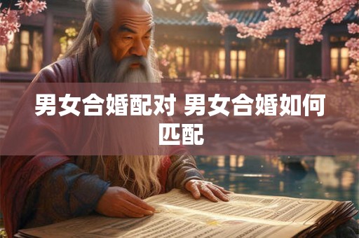 男女合婚配对 男女合婚如何匹配