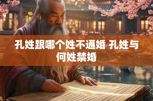 孔姓跟哪个姓不通婚 孔姓与何姓禁婚