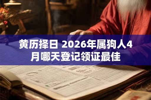 黄历择日 2026年属狗人4月哪天登记领证最佳