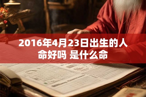 2016年4月23日出生的人命好吗 是什么命