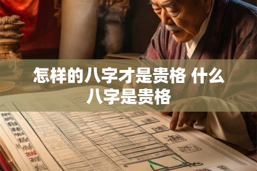怎样的八字才是贵格 什么八字是贵格