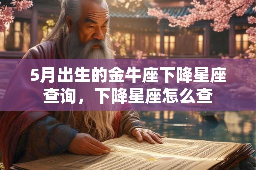 5月出生的金牛座下降星座查询，下降星座怎么查