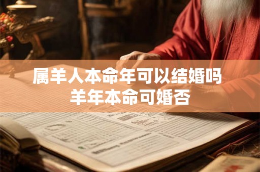 属羊人本命年可以结婚吗 羊年本命可婚否 属羊人本命年可以结婚吗 羊年本命可婚否