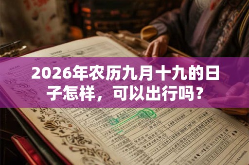 2026年农历九月十九的日子怎样，可以出行吗？
