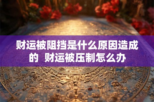 财运被阻挡是什么原因造成的  财运被压制怎么办