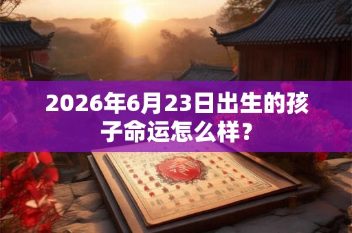 2026年6月23日出生的孩子命运怎么样？