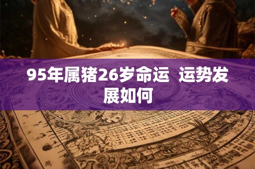 95年属猪26岁命运  运势发展如何