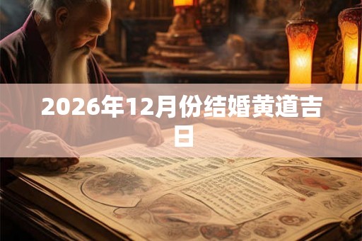 2026年12月份结婚黄道吉日