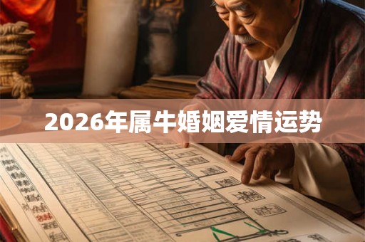 2026年属牛婚姻爱情运势