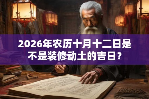 2026年农历十月十二日是不是装修动土的吉日？