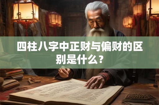 四柱八字中正财与偏财的区别是什么？
