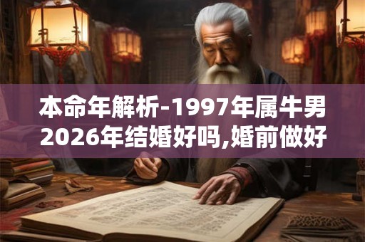 本命年解析-1997年属牛男2026年结婚好吗,婚前做好各种防范
