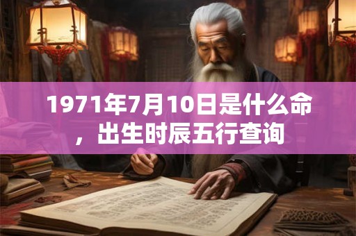 1971年7月10日是什么命，出生时辰五行查询