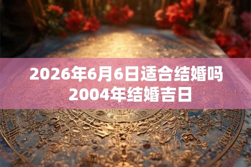 2026年6月6日适合结婚吗  2004年结婚吉日