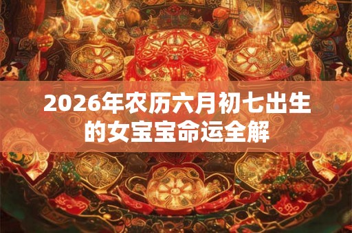 2026年农历六月初七出生的女宝宝命运全解
