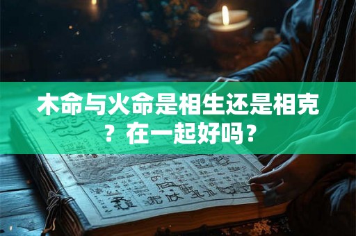 木命与火命是相生还是相克？在一起好吗？
