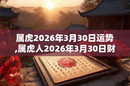 属虎2026年3月30日运势,属虎人2026年3月30日财运,生肖虎2026年3月30日运势 属虎2026年3月30日运势,属虎人2026年3月30日财运,生肖虎2026年3月30日运势