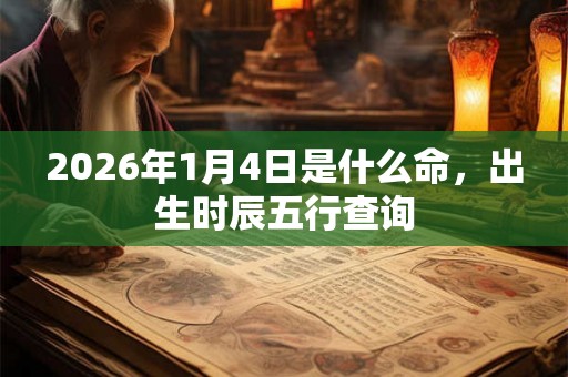 2026年1月4日是什么命，出生时辰五行查询